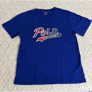 Polo Ralph Lauren Graphic Logo Blue Shirt Size Youth Large 14/16